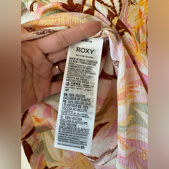 NWT ROXY Oceanview Floral Mini Dress Size Medium - Picture 4 of 7